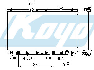 CAMRY {+ MARK 2 УНИВЕРСАЛ} РАДИАТОР ОХЛАЖДЕНИЯ AT 2.2 (KOYO)