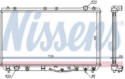 CAMRY {ES 300 97-} РАДИАТОР ОХЛАЖДЕНИЯ AT 3