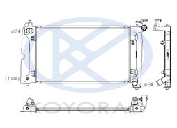 COROLLA {AVENSIS 03- 1.8 MT} РАДИАТОР ОХЛАЖДЕН MT 1.4 1.6 (KOYO)