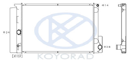 COROLLA {AURIS 06-} РАДИАТОР ОХЛАЖДЕНИЯ MT (бензин) (KOYO)