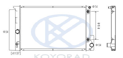 COROLLA {AURIS 06-} РАДИАТОР ОХЛАЖДЕНИЯ AT (бензин) (KOYO)