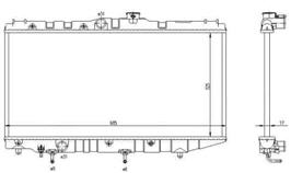 COROLLA РАДИАТОР ОХЛАЖДЕНИЯ AT 1.3 1.5 1.6 (1 ряд)