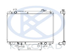 HIGHLANDER '01-03 {Kluger} РАДИАТОР ОХЛАЖДЕНИЯ AT 2.4 (KOYO)