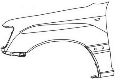 LANDCRUISER КРЫЛО ПЕРЕДНЕЕ ЛЕВОЕ С ОТВЕРСТИЯМИ П/ПОВТОРИТЕЛЬ П/МОЛДИНГ БЕЗ ОТВЕРСТИЯМИ П/АНТЕННУ (Тайвань)