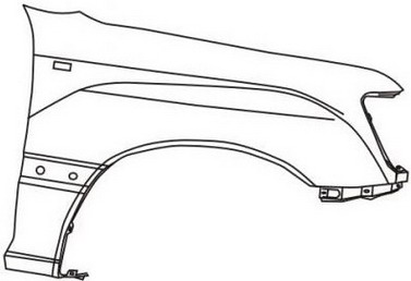 LANDCRUISER КРЫЛО ПЕРЕДНЕЕ ПРАВОЕ С ОТВЕРСТИЯМИ П/ПОВТОРИТЕЛЬ П/МОЛДИНГ БЕЗ ОТВЕРСТИЯМИ П/АНТЕННУ (Тайвань)
