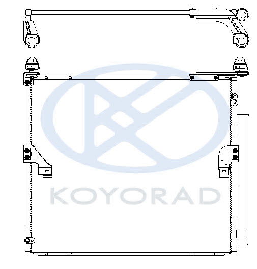 PRADO КОНДЕНСАТОР КОНДИЦИОНЕРА (KOYO) (бензин)
