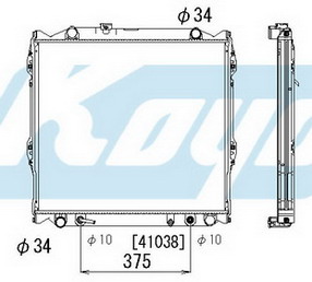 PRADO {5VZFE/+4 RUNNER 95-00} РАДИАТОР ОХЛАЖДЕНИЯ AT 3.4 (KOYO)