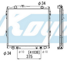 PRADO {5VZFE/+4 RUNNER 95-02} РАДИАТОР ОХЛАЖДЕНИЯ AT 3.4