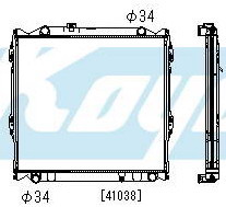 PRADO {5VZFE/+4 RUNNER 95-02} РАДИАТОР ОХЛАЖДЕНИЯ MT 3.4