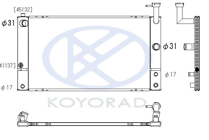 PRIUS РАДИАТОР ОХЛАЖДЕНИЯ (вариатор) (KOYO)