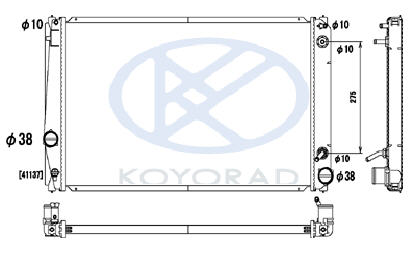 RAV4 '06- РАДИАТОР ОХЛАЖДЕНИЯ 2.4 , 3.5 AT (KOYO)