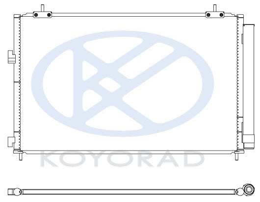 RAV4 '13- КОНДЕНСАТОР КОНДИЦИОНЕРА (KOYO)