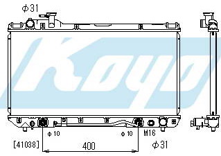 RAV4 РАДИАТОР ОХЛАЖДЕНИЯ AT 2 (KOYO)