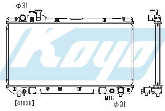 RAV4 РАДИАТОР ОХЛАЖДЕНИЯ MT 2 (KOYO)