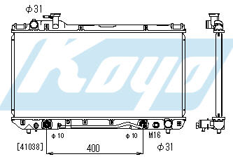 RAV4 РАДИАТОР ОХЛАЖДЕНИЯ AT 2 (2 ряд)