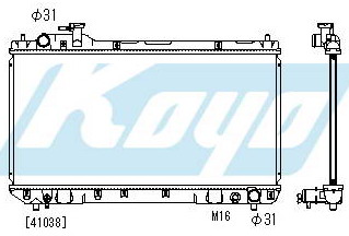 RAV4 РАДИАТОР ОХЛАЖДЕНИЯ MT 2 (KOYO)