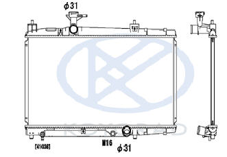 YARIS {+VERSO} РАДИАТОР ОХЛАЖДЕНИЯ MT 1.4 (дизель) (KOYO)
