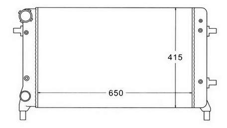 GOLF {+ AU A3 03-/ SD OCTAVIA 04-/PASSAT 05-} РАДИАТОР ОХЛАЖДЕНИЯ 