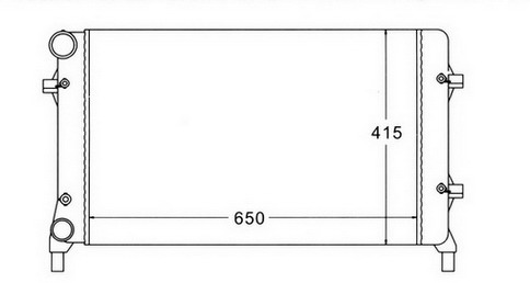 GOLF {+ AU A3 03-/ SD OCTAVIA 04-/PASSAT 05-} РАДИАТОР ОХЛАЖДЕНИЯ 