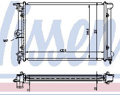 GOLF {JETTA/POLO 83-90} РАДИАТОР ОХЛАЖДЕНИЯ 