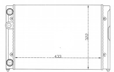 GOLF РАДИАТОР ОХЛАЖДЕНИЯ 1.4 MT 